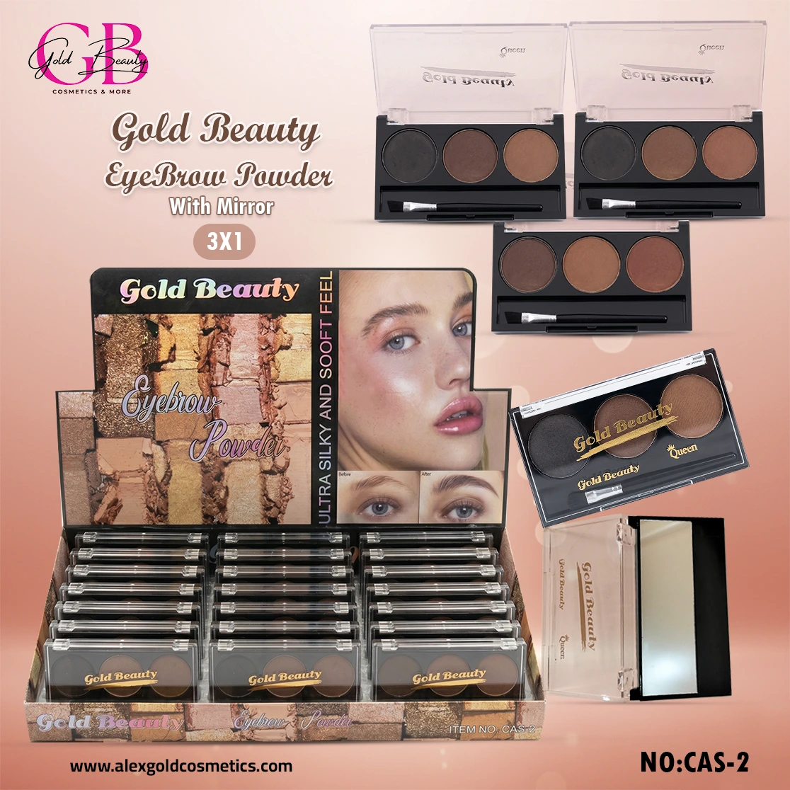 EYERBOW POWDER 3 COLORS CAS-2